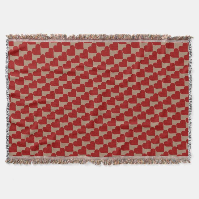 Couverture Valentine's Blanket Classique Coeurs Jeter Blanket (Devant)