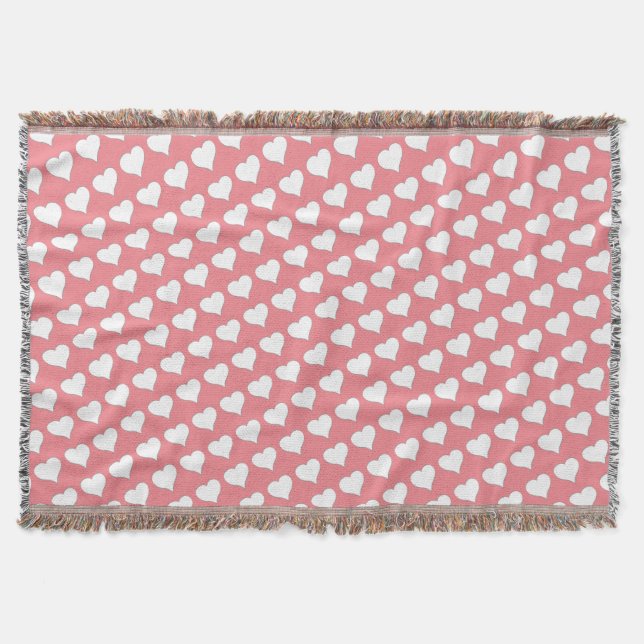Couverture Valentine's Blanket Classique Coeurs Jeter Blanket (Devant)