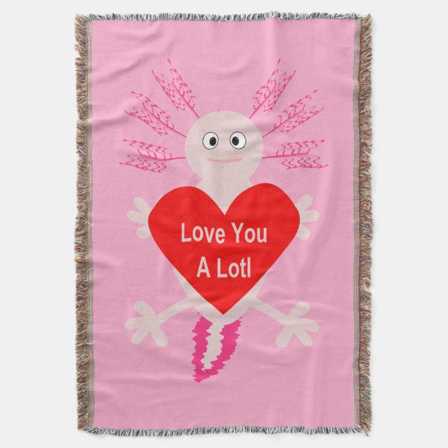 Couverture Valentines Jour Amour Coeur Axolotl (devant Vertical)