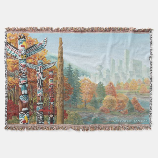 Couverture Vancouver Art Thon Blanket Vancouver Totem Blanke (Devant)
