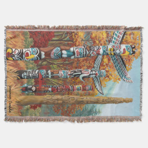 Couverture Vancouver Blanket Vancouver Totem Poteau Souvenirs