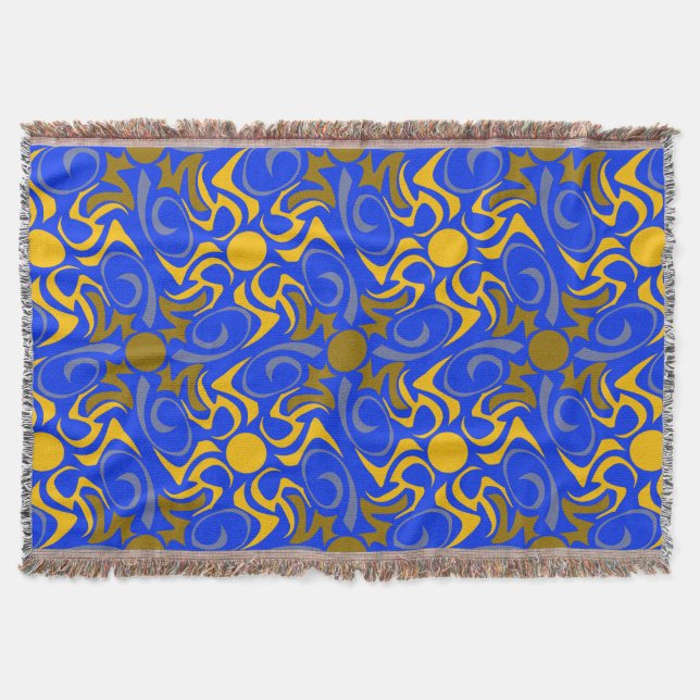 Couverture Vecteur bleu et or Motif sans couture (Devant)