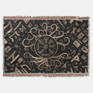 Couverture Vegvisir Arbre de vie Yggdrasil et Runes
