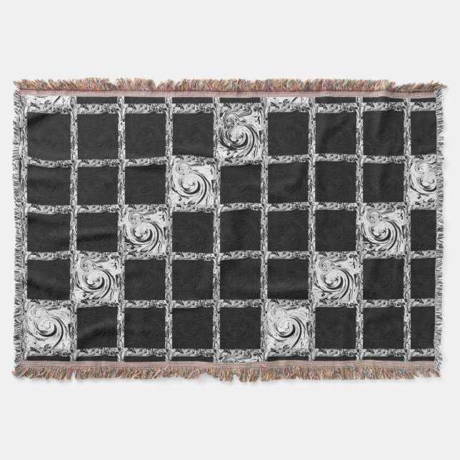 Couverture vérifier le motif noir blanc (Devant)