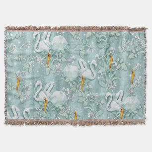 Couverture Verres de soie verte Sage & fleurs de flamants