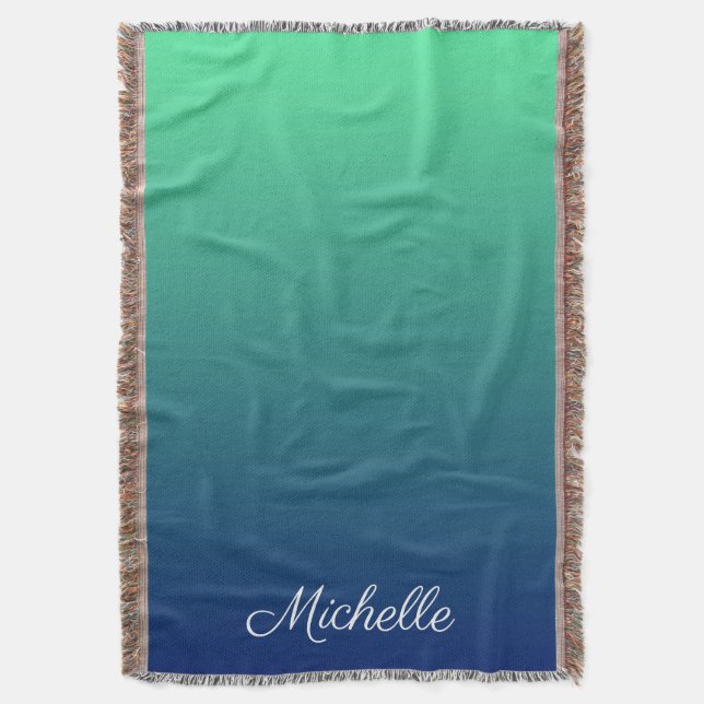 Couverture Vert et bleu foncé personnalisé (devant Vertical)