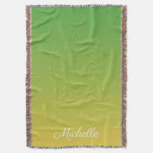 Couverture Vert et jaune foncé personnalisé