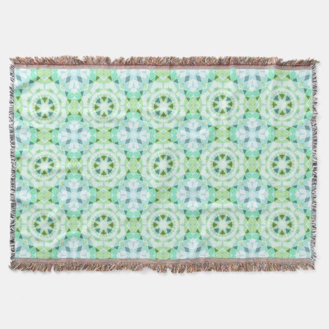 Couverture Vert frais Joli bleu étoile Dopamine Décor Kitsch (Devant)