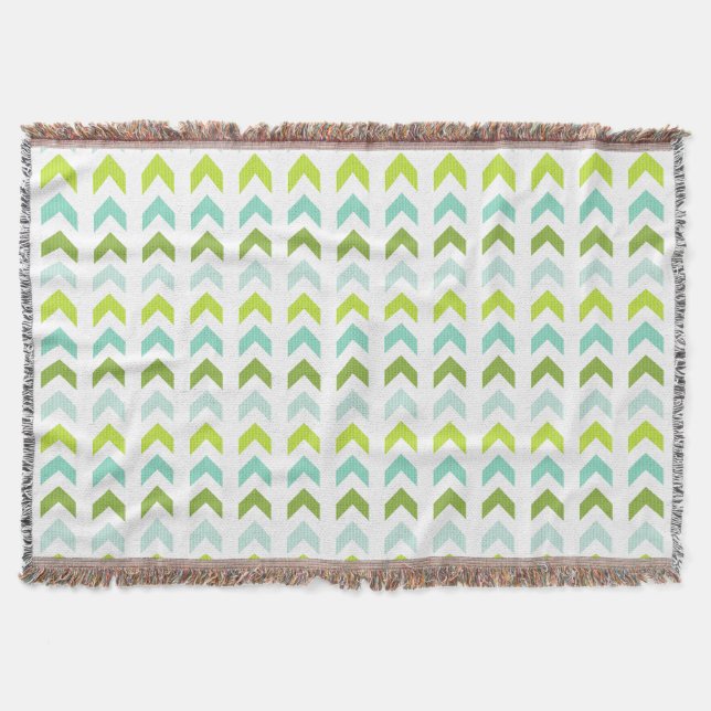 Couverture Vert moderne, menthe, Aqua, motif géométrique (Devant)