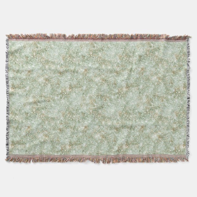 Couverture Vert pistache Glitzy Faux Anniversaire Paillettes (Devant)
