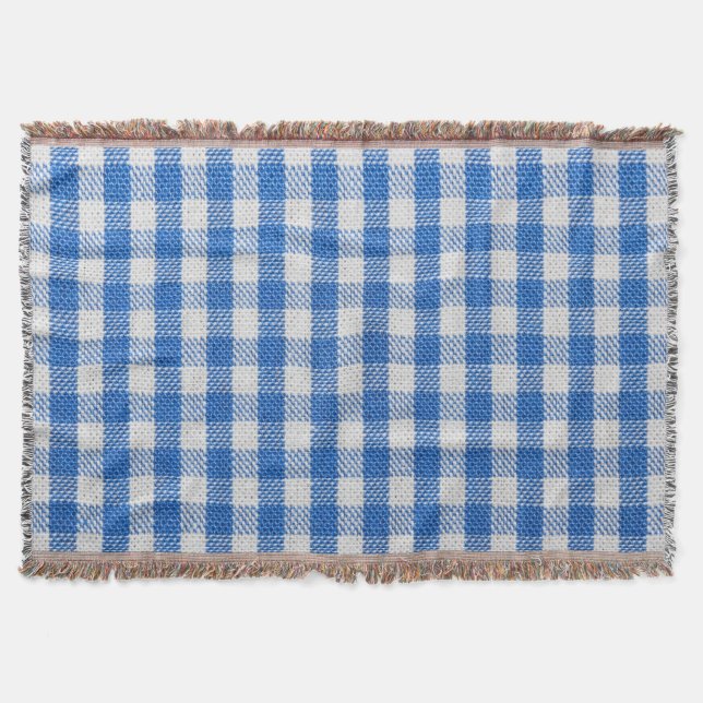 Couverture Vêtements de table recouverts de blanc bleu. (Devant)