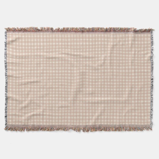 Couverture Vichy classique Rose Poussiéreux Fille Bébé  (Devant)