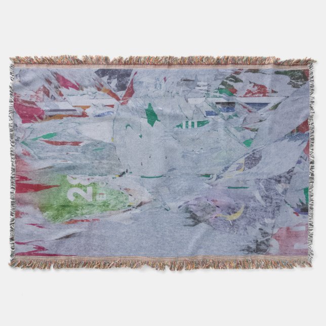 Couverture Vieilles affiches hiver look blanc vert gris rouge (Devant)