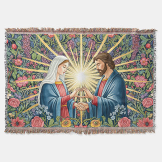 Couverture Vierge Marie & Cœur de Jésus-Christ / Art chrétien