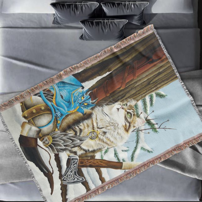 Couverture Viking Cat Blue Dragon (Créateur téléchargé)