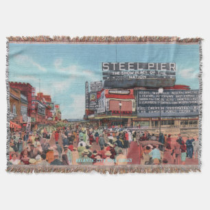 Couverture Vintage Atlantic City Steel Pier Jetée