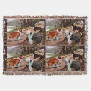 Couverture Vintage Collie Dog Trio