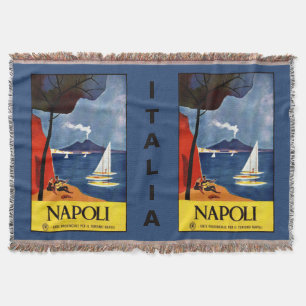 Couverture vintage de jet de voyage de Napoli