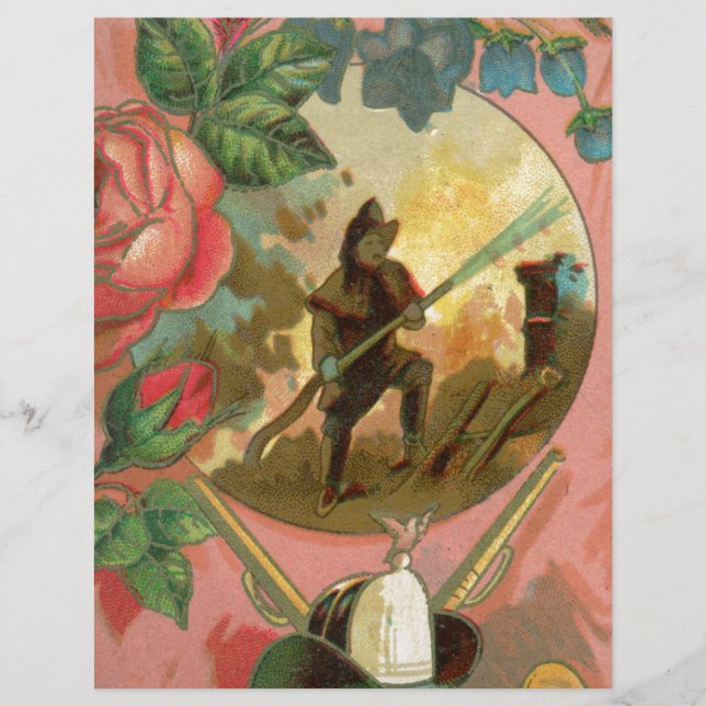 Couverture vintage des pompiers des années 1880 (Devant)