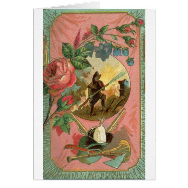 Couverture vintage des pompiers des années 1880 (Devant)