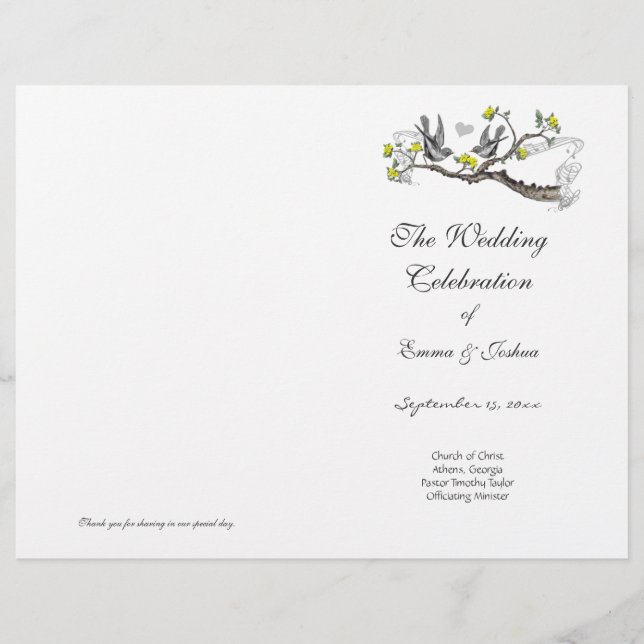 Couverture vintage du programme Jaune et Gris (Devant)