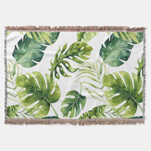 Couverture Vintage feuille tropicale (Devant)