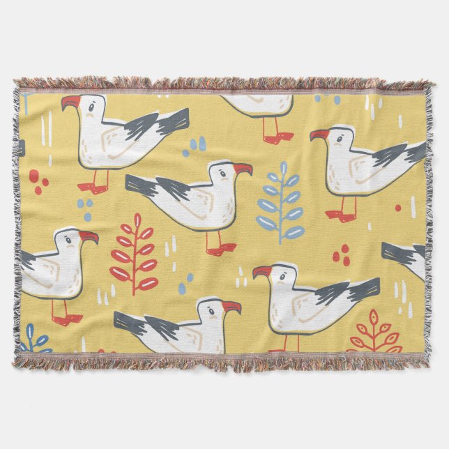 Couverture Vintage Feuilles  Motif naturel (Devant)