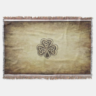 Couverture Vintage grundge shamrock irlandais tendance