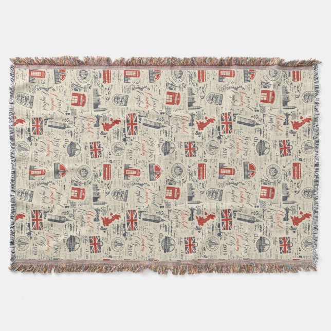 Couverture Vintage London Throw (Devant)