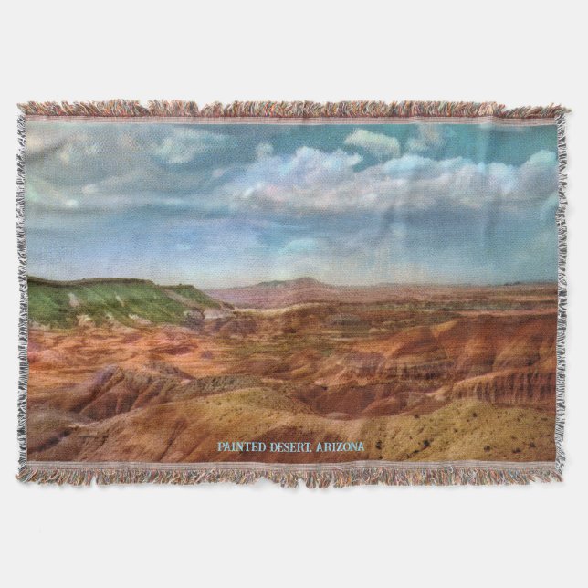 Couverture Vintage Painted Desert Throw Blanket (Devant)