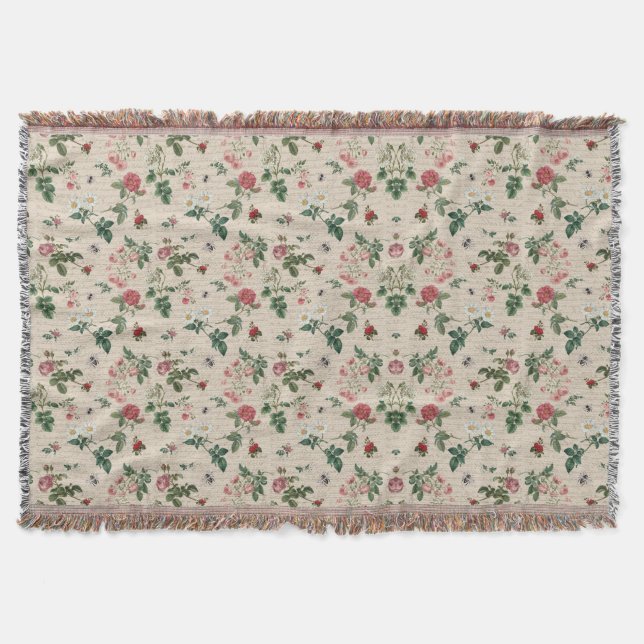 Couverture Vintage Pink Rose Garden (Devant)