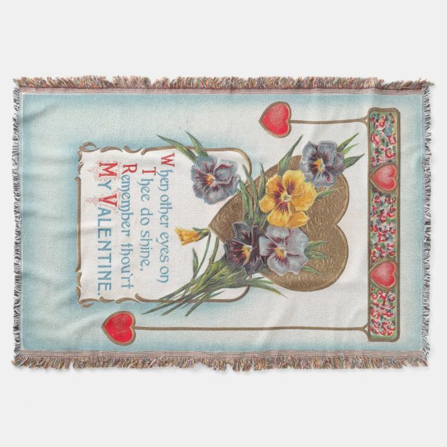 Couverture Vintage Red Dangle Hearts & Violets Valentine Post (Devant)