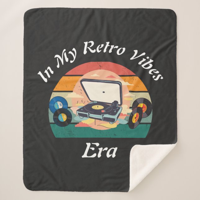 Couverture vintage rétro vinyle Sherpa (Devant)