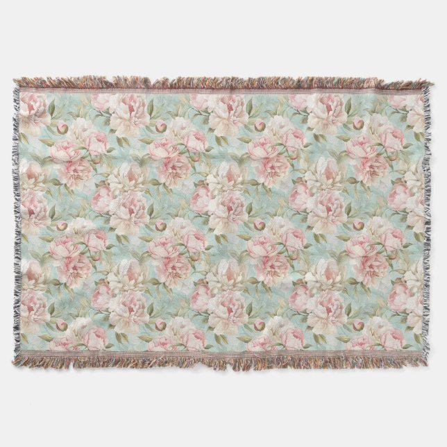 Couverture Vintage style neutral floral pattern (Devant)