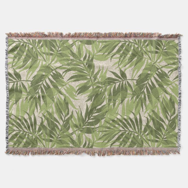 Couverture Vintage tropical hawaïen Areca Palms (Devant)