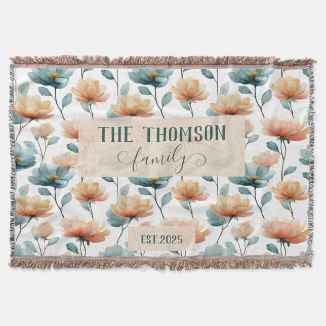 Couverture Vintage Watercolor Floral Family Heritage (Devant)