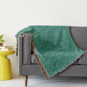 Couverture Vintage William Morris Floral Motif Vert