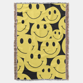 Couverture visage jaune heureux sourit noir