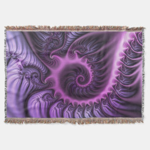 Couverture Vivid Cool Abstrait rose violet Fractal Art Spiral