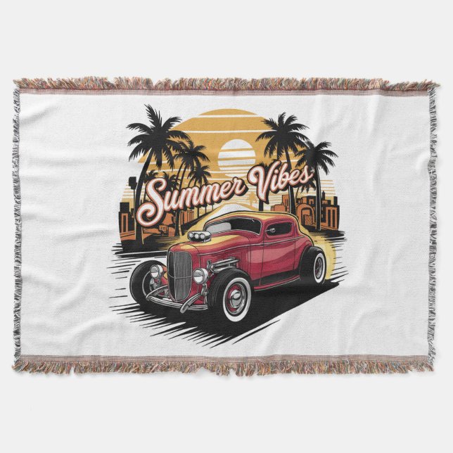 Couverture Voiture Classique Ambiance Estivale (Devant)