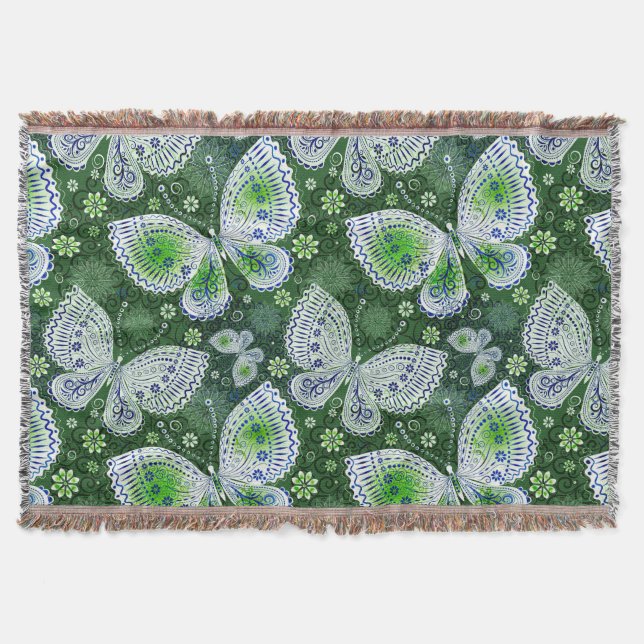 Couverture Voler vers l'extérieur Papillon Paisley Imprimer v (Devant)