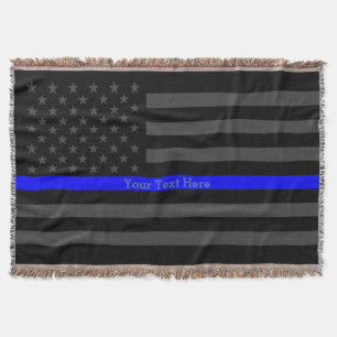 Couverture Votre drapeau mince des USA de noir de charbon de