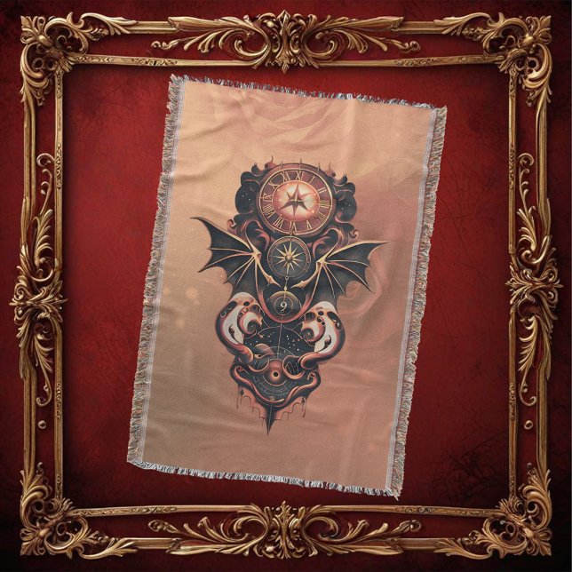 Couverture Voyage mystique de temps avec ailes, montre steamp (Créateur téléchargé)