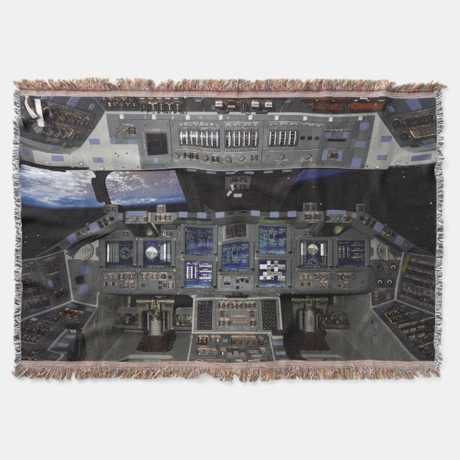 Couverture Vue de la fenêtre du cockpit de la navette spatial (Devant)