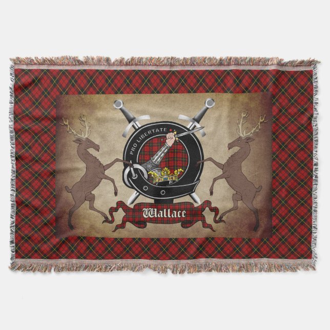 Couverture Wallace Clan Badge & Tartan Lance Blanket (Devant)
