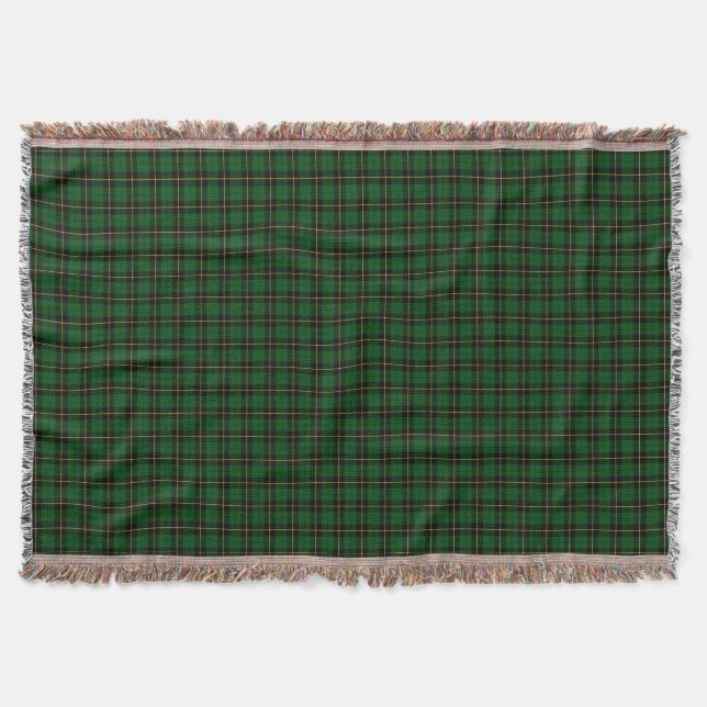 Couverture Wallace Clan Chasse Tartan vert brillant Plaid (Devant)