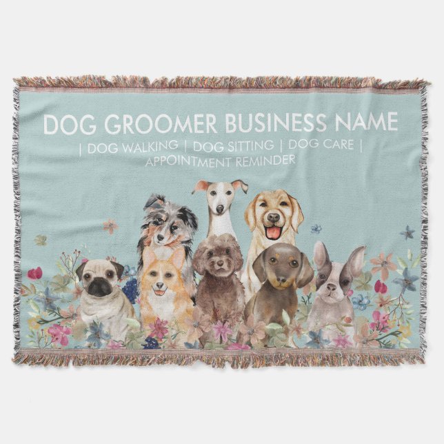 Couverture Watercolor Dog Greenery (Devant)