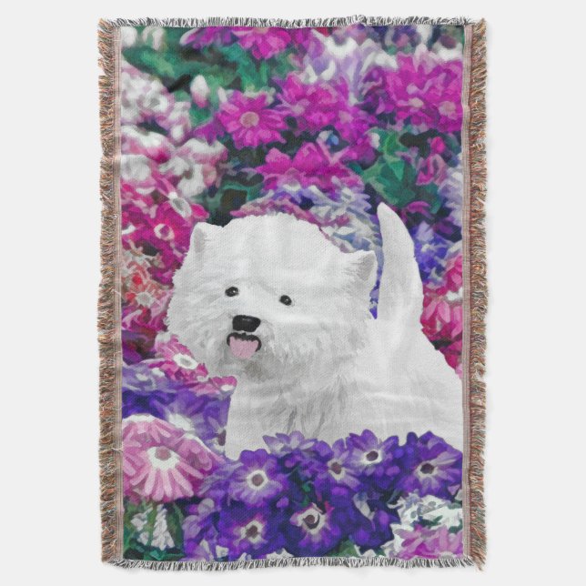 Couverture West Highland White Terrier Peinture Chien Art (devant Vertical)