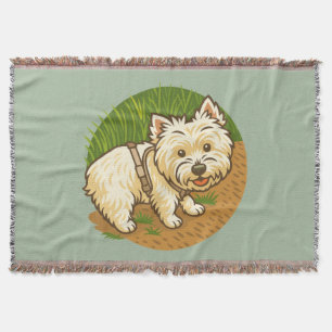 Couverture Westie heureux sur le sentier de la nature