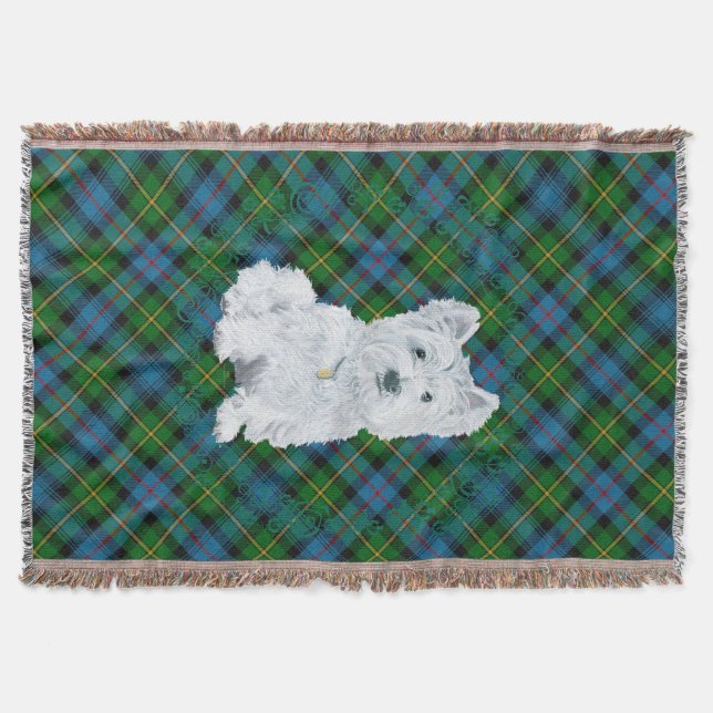 Couverture Westie sur Tartan (Devant)